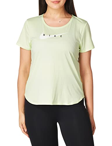 Nike Damska koszulka Swoosh Run Barely Volt/Reflective Silv S