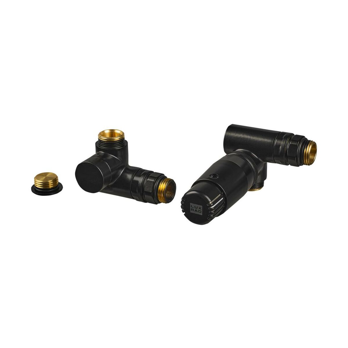 Zestaw termostatyczny TRÓJNIK PRAWY czarny mat LUXRAD