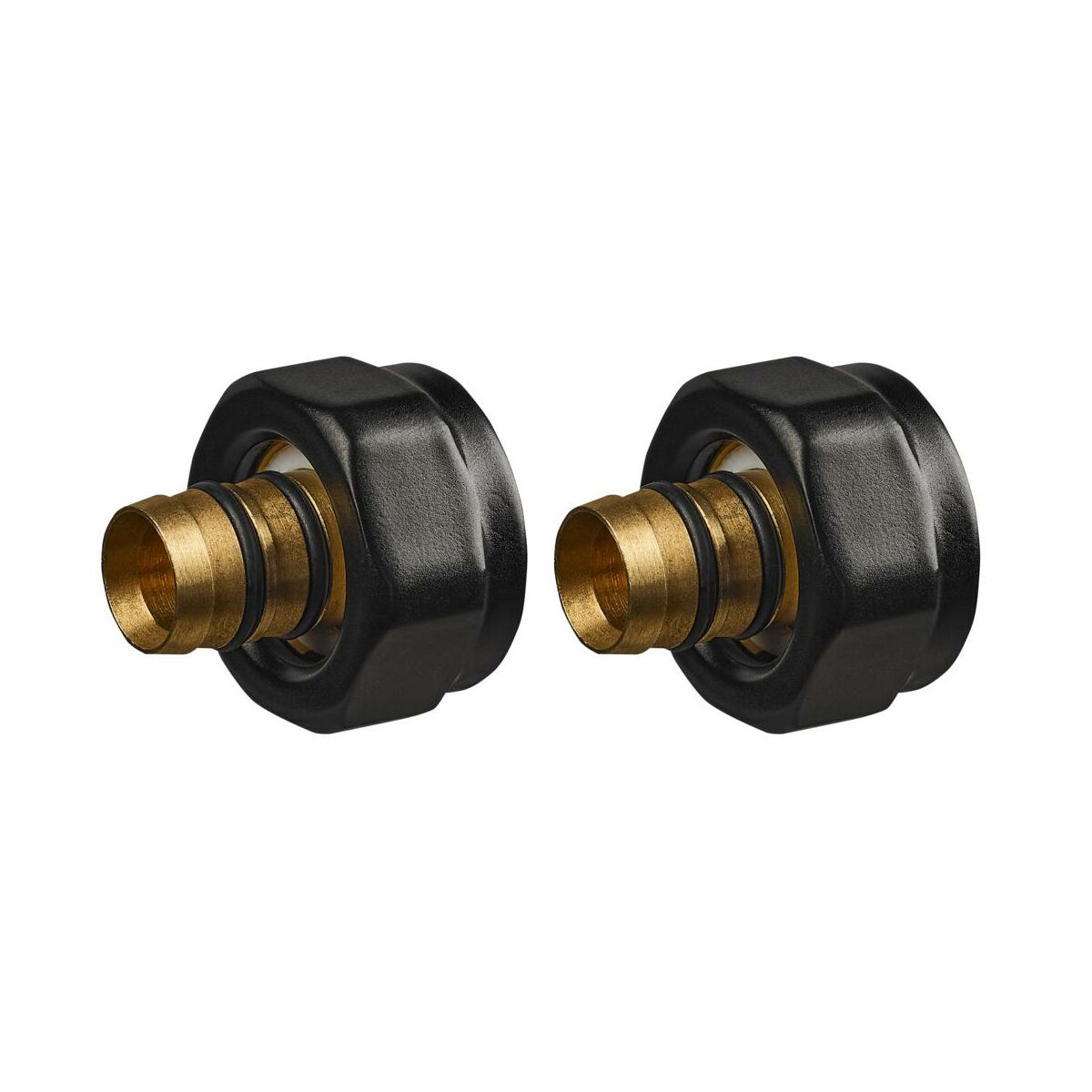 Złączka zaciskowa do rur PEX czarny mat 2 szt. LUXRAD