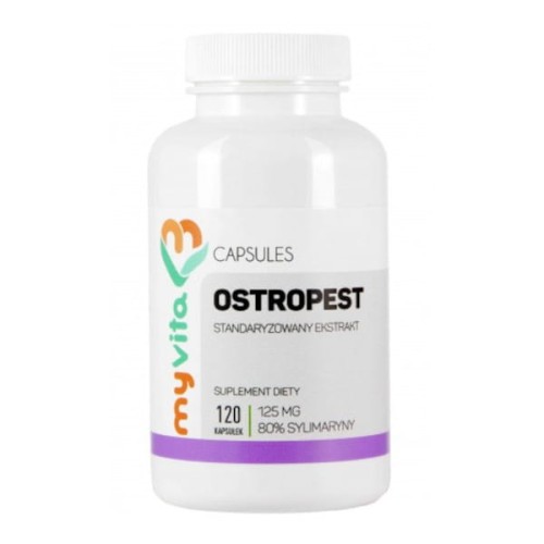 MyVita Ostropest Plamisty 80% Sylimaryny Standaryzowany Ekstrakt 125Mg 120 kaps.