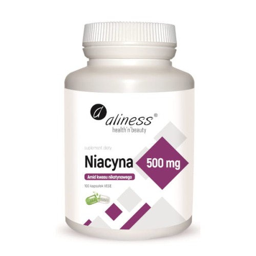 MEDICALINE Aliness Niacyna amid kwasu nikotynowego 500 mg - 100 kapsułek A580772