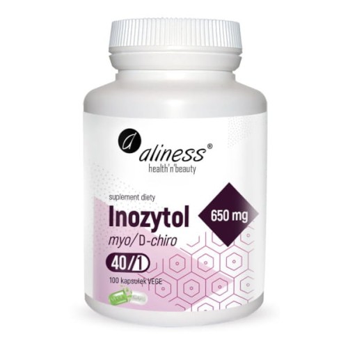 Aliness Inozytol myo/D-chiro, 40/1, 650 mg 100 kapsułek 8C94-4980A