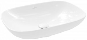 VILLEROY - BOCH 4A490001 Loop & Friends Umywalka stojąca na blacie 560 x 380 x 150 mm, Weiss Alpin, z przelewem, Nieszlifowany