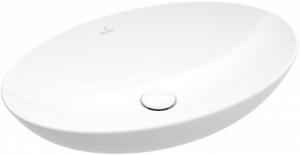 VILLEROY - BOCH 4A480001 Loop & Friends Umywalka stojąca na blacie 620 x 420 x 150 mm, Weiss Alpin, z przelewem, Nieszlifowany