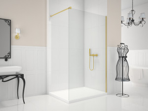 CALDO CALDO DS-0028 Kabina prysznicowa CALDO GOLD walk-in 90x200 szkło czyste 8mm z powłoką
