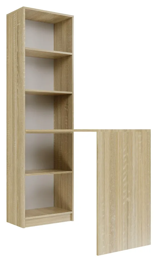 Elior Biurko z regałem w kolorze dąb sonoma D7-T08