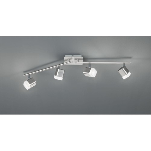 Reality ROUBAIX reflektor LED Nikiel matowy 4-punktowe Nowoczesny Obszar wewnętrzny ROUBAIX Czas dostawy od 6-10 dni roboczych R82154107