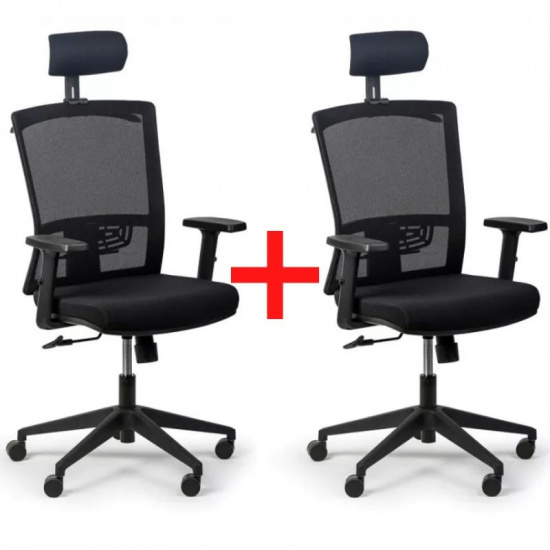 B2B Partner Krzesło biurowe FELIX, 1 + 1 GRATIS, czarny 407033