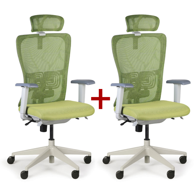 B2B Partner Krzesło biurowe GAM, 1+1 GRATIS, zielony 459110