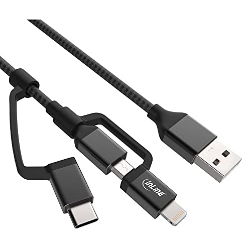 InLine 31415s 3-W-1 kabel USB, Micro-USB, Lightning, 