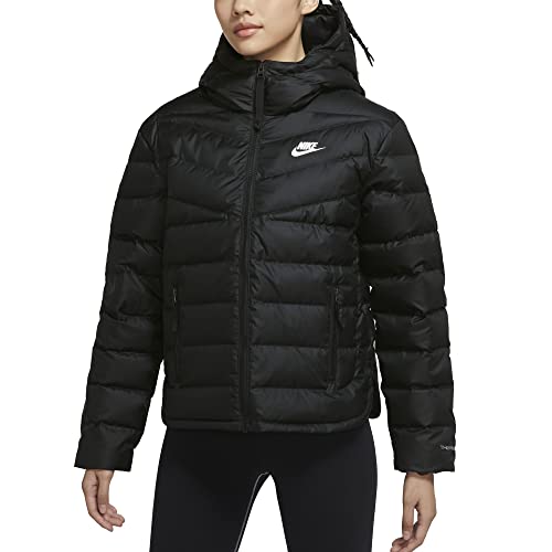 Nike Damska kurtka W NSW Tf Rpl Windrunner Hd JKT, czarny/czarny/bia?y, M