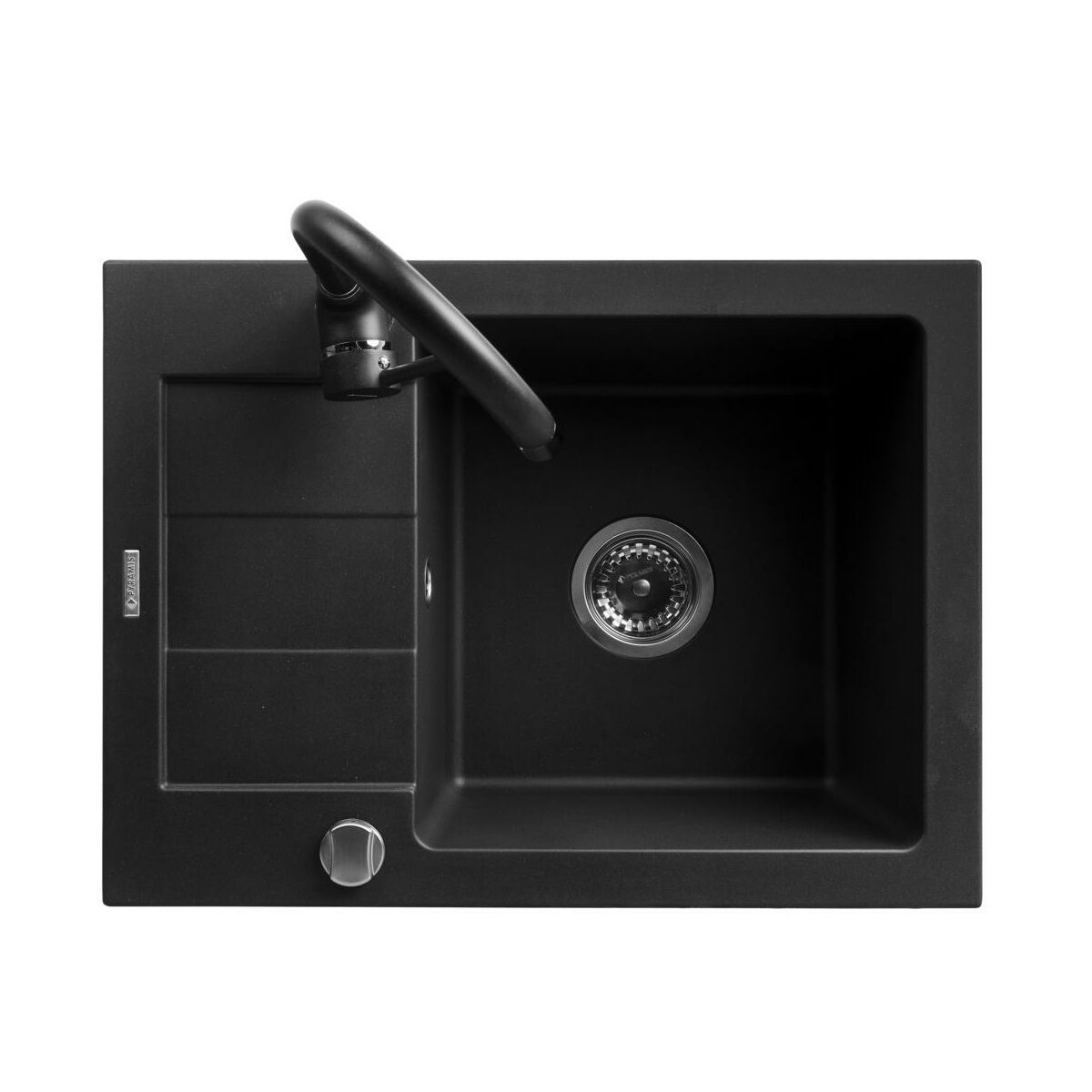 Zlewozmywak granitowy z baterią Senar Pyramis