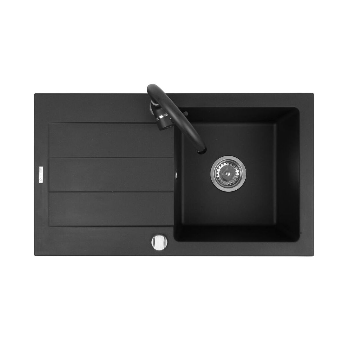 Zlewozmywak granitowy z baterią Senar Pyramis