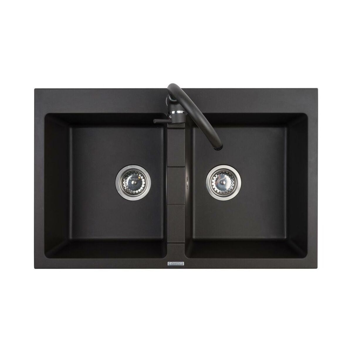 Zlewozmywak granitowy z baterią Senar Pyramis