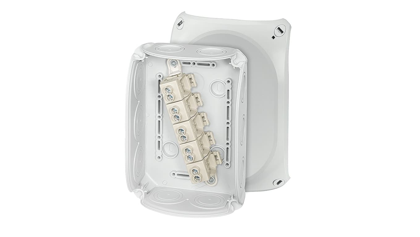 Hensel Puszka odgałęźna 180x130x77 5x10mm2 CU IP66 szara DK 1010 GZ 62000157