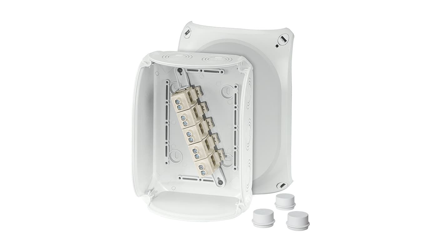 Hensel Puszka odgałęźna 210x155x92 5x10mm2 CU IP66 szara DK 1610 GZ 62000158