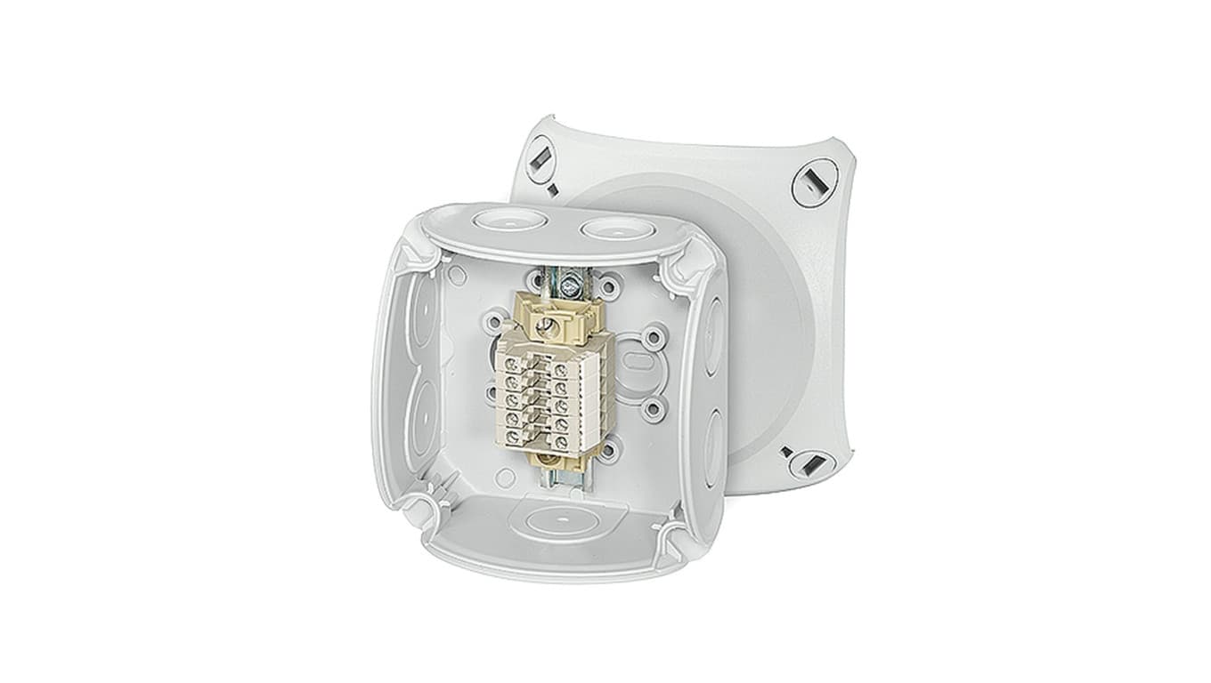 Hensel Puszka odgałęźna 93x93x62 5x2,5mm2 CU/AL IP66 szara RK 0205 T 62000172