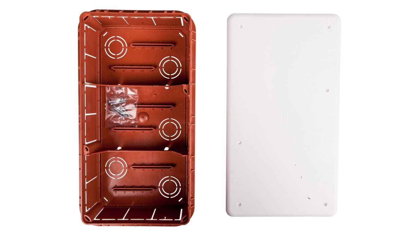 CANALPLAST Puszka podtynkowa 152x294x70mm ze śrubami biała OL10006