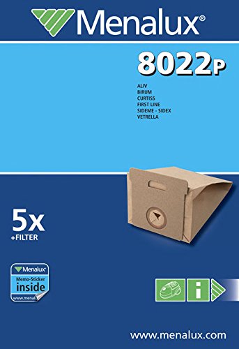 Menalux 8022P 5 papierowych worków przeciwpyłowych do Curtiss, Liv Corona