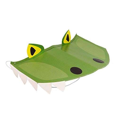 amscan Amscan 9903980  czapka na imprezę z wesołym dinozaurem, 8 sztuk, rozmiar 11,2 x 13,7 cm, z taśmą gumową, zielona, kapelusz, czapka, dinozaura, Happy Dinozaura, urodziny, karnawał, impreza tematyczna 9903980
