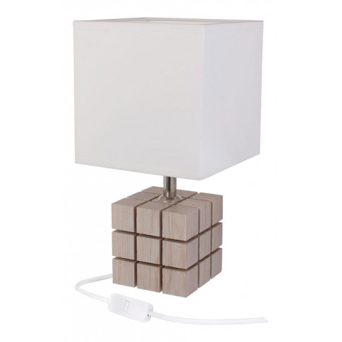Beżowa lampka nocna kostka z abażurem - S230 K9-P66