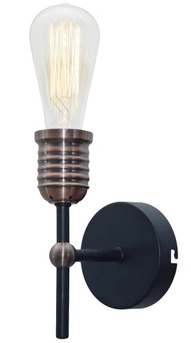 Candellux Kinkiet lampa ścienna Kirimu 1x60W E27 czarny 21-66879