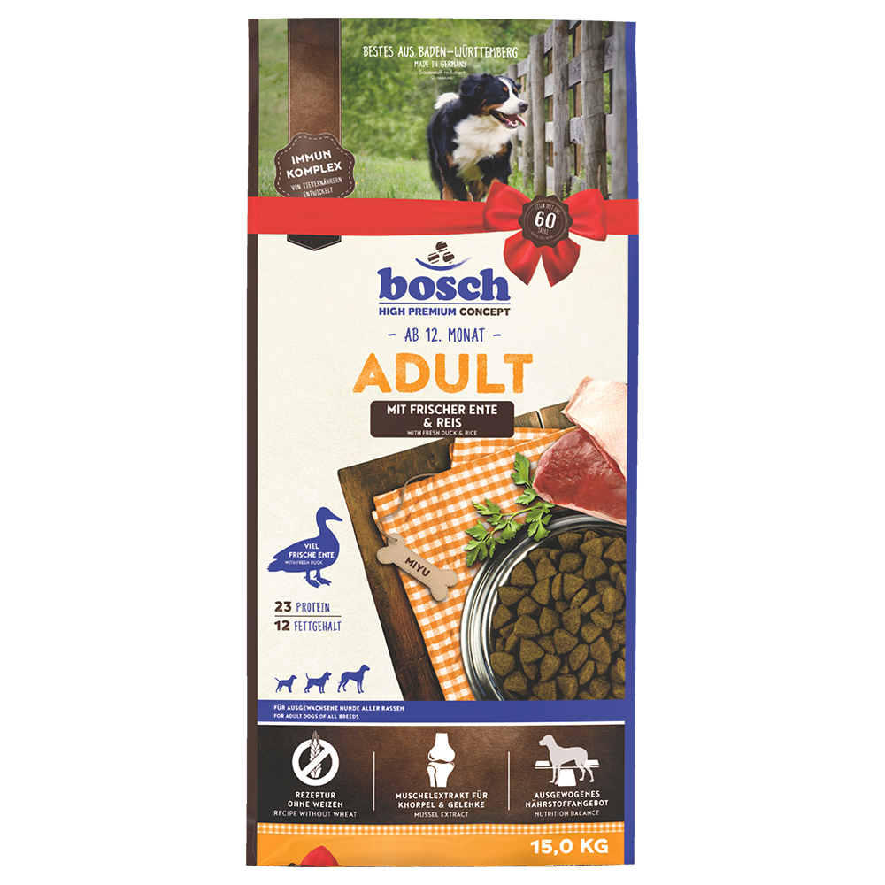 Bosch Petfood High Premium concept Adult, kaczka i ryż - 15 kg
