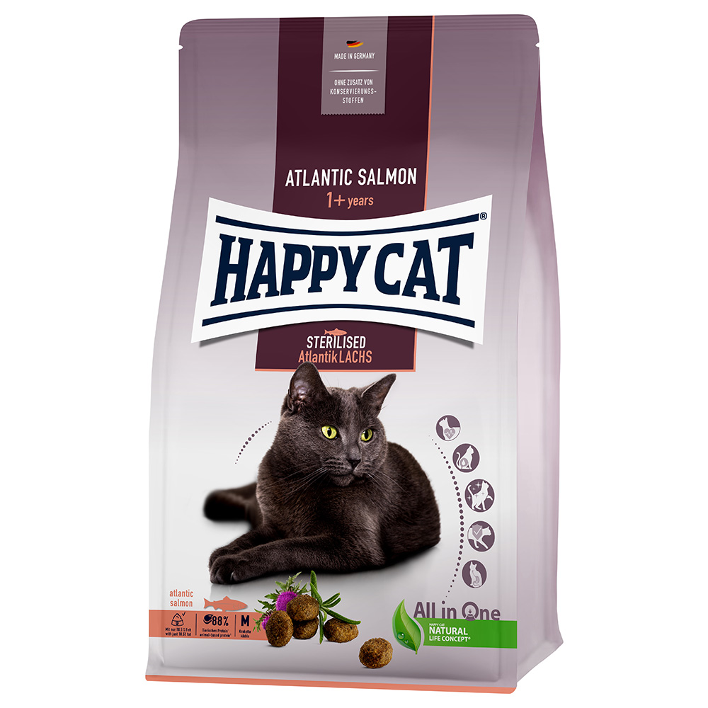 Happy Cat Supreme Sterilised, łosoś atlantycki - 2 x 10 kg