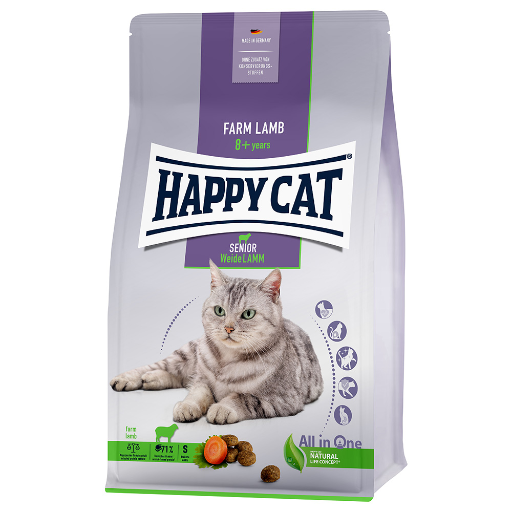 Happy Cat Senior, jagniecina - 2 x 4 kg
