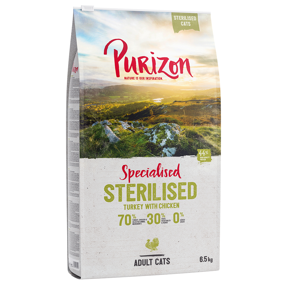 Purizon Sterilised Adult dla kota, indyk i kurczak – bez zbóż - 6,5 kg