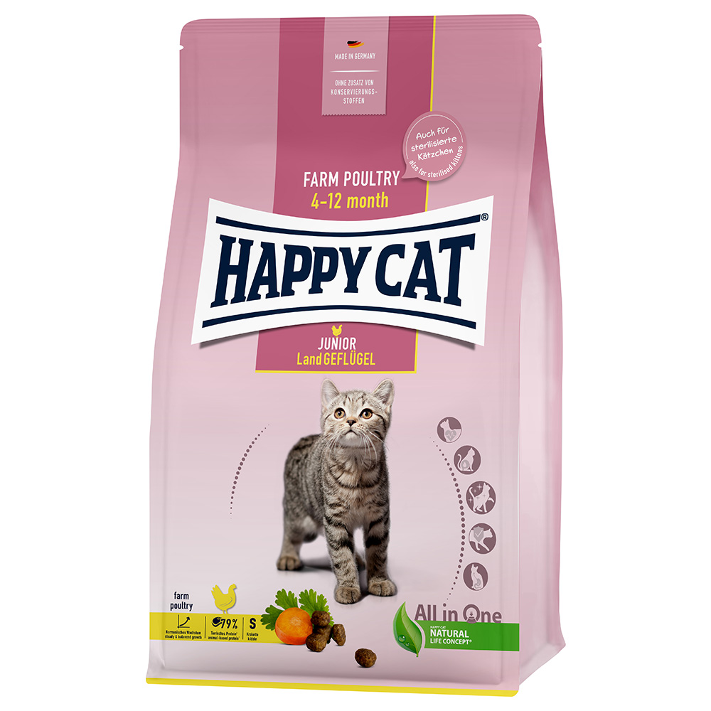 Happy Cat Supreme Junior, drób - 4 kg