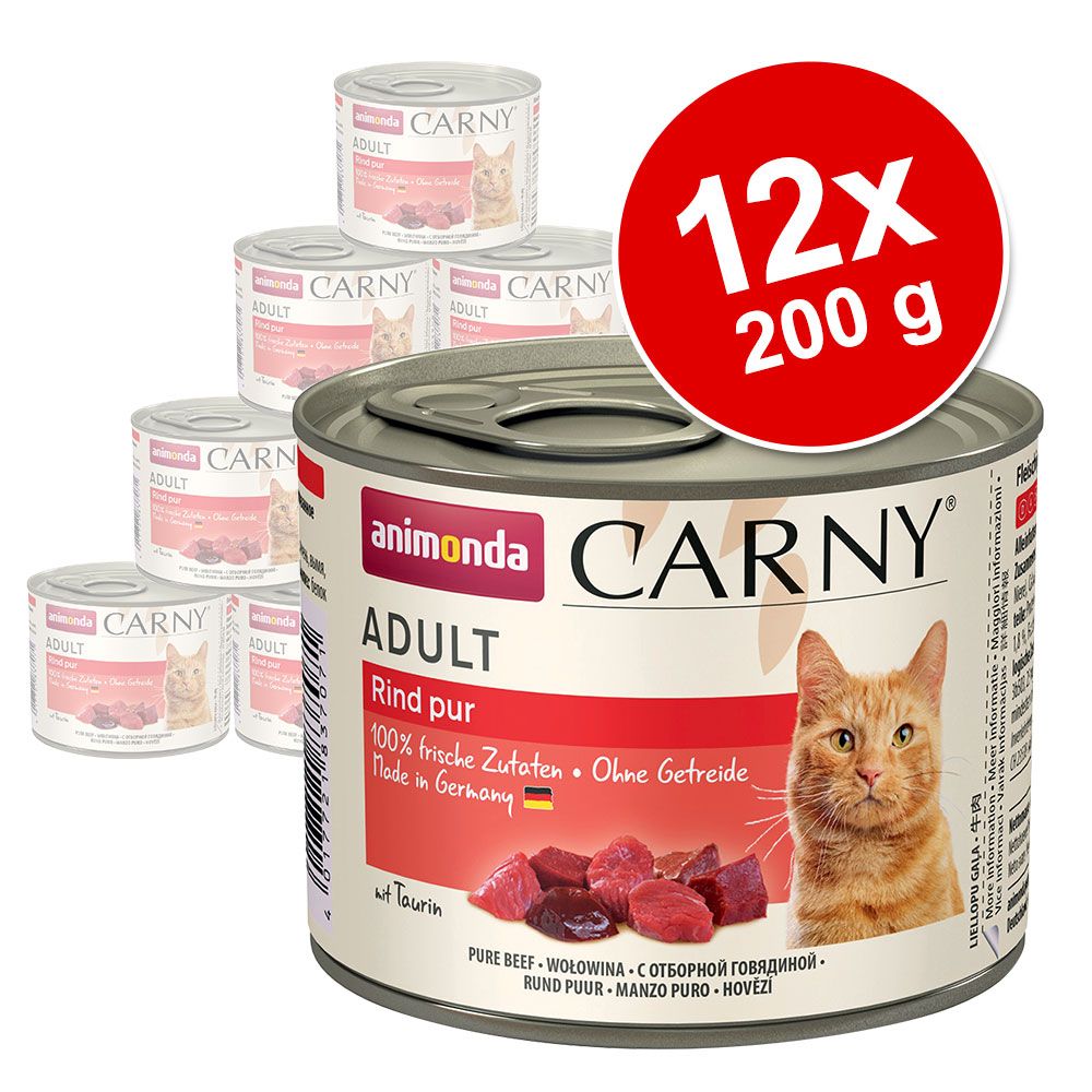Korzystny pakiet Animonda Carny Adult, 12 x 200 g - Indyk i wątróbki kurze