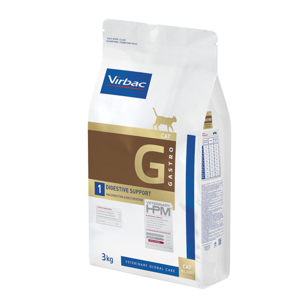 Virbac Veterinary HPM Cat Digestive Support G1 - 2 x 3 kg