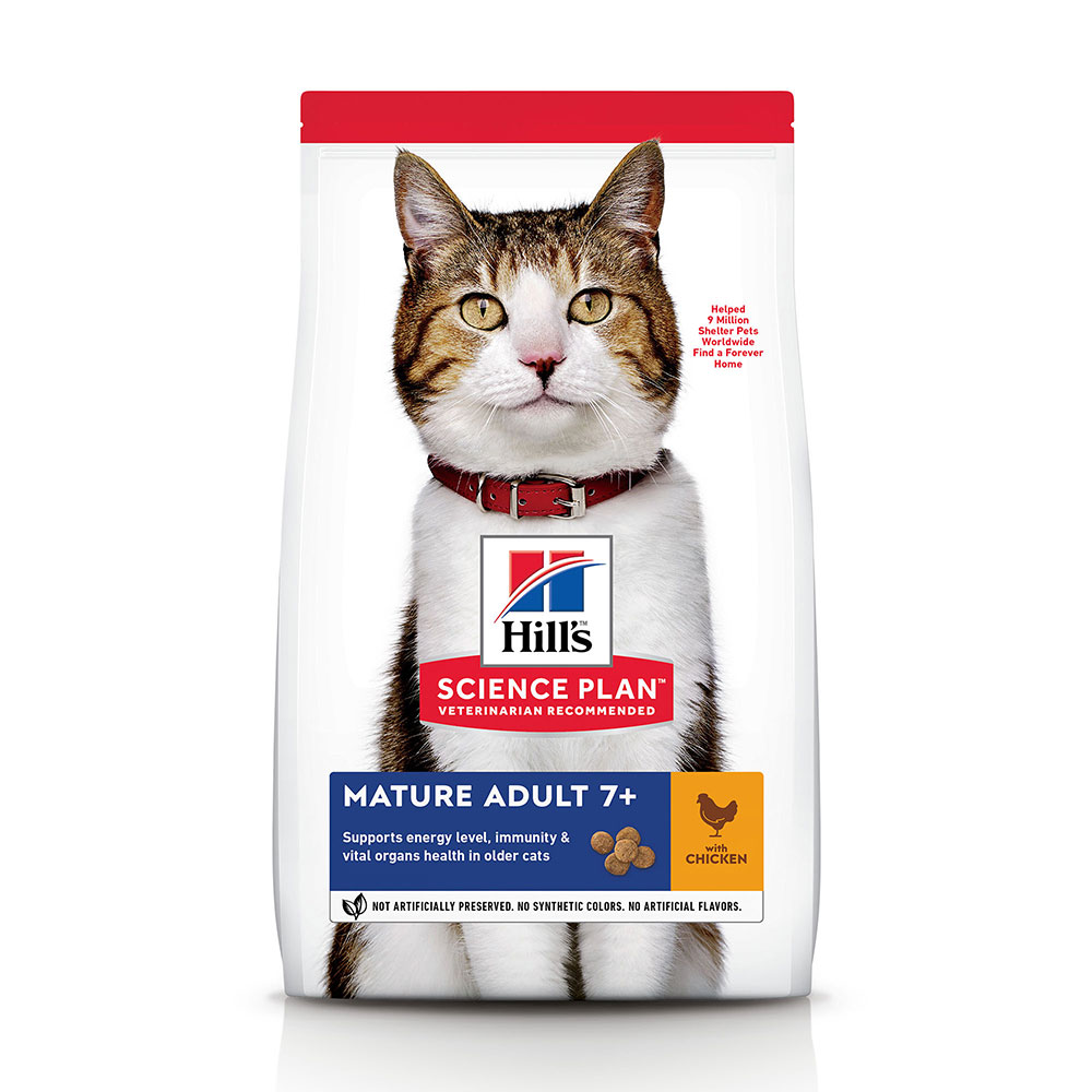 Hill's Science Plan 8 + 2 kg gratis! Science Plan, sucha karma dla kota, 10 kg - Mature Adult, kurczak