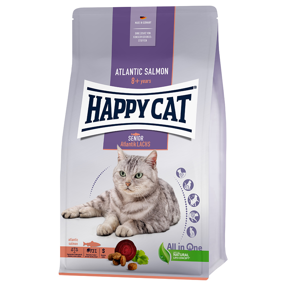 Happy Cat Senior, łosoś atlantycki - 4 kg