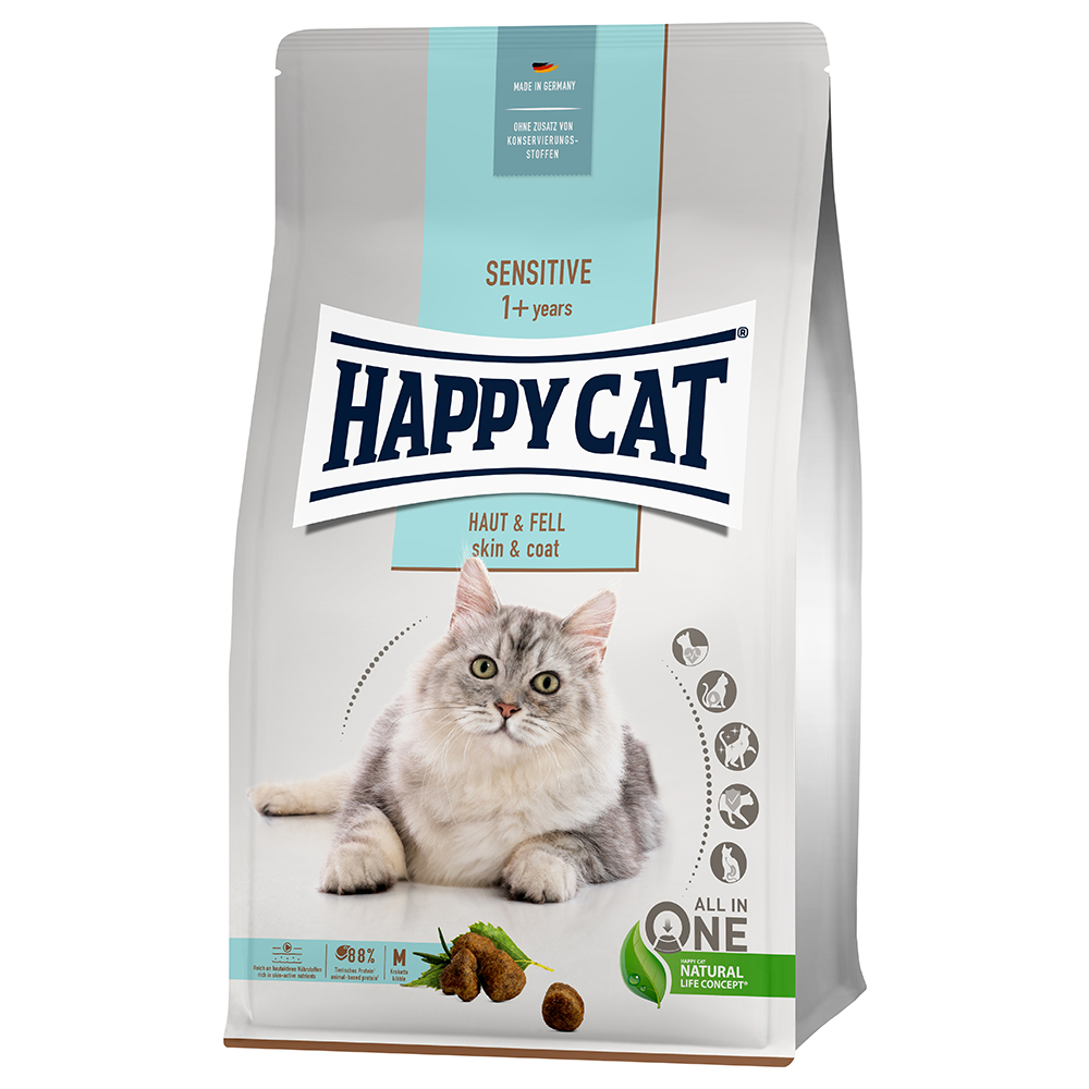 Happy Cat Sensitive, Skin & Coat - 2 x 4 kg