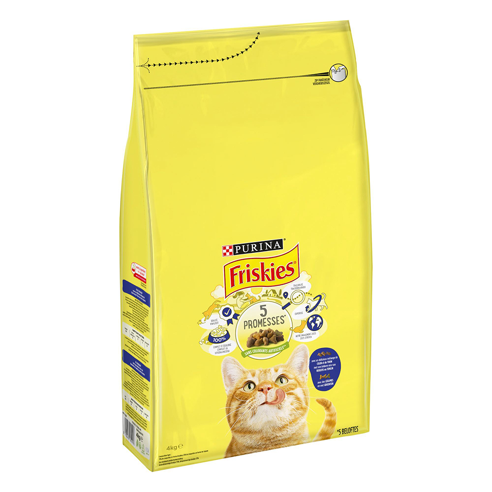 Purina Friskies Purina Adult, Dorsz z warzywami - 3 x 4 kg