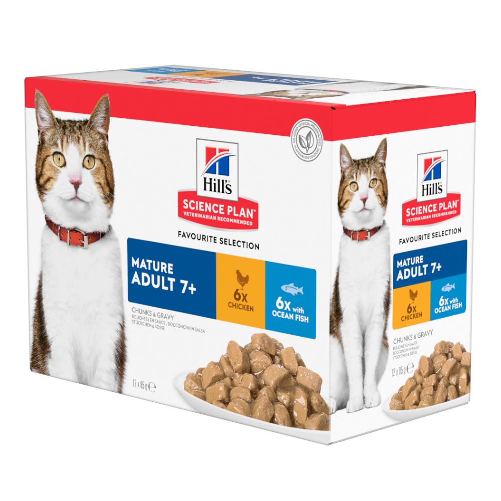 Hill's Science Plan Mature Adult, 12 x 85 g, kurczak i ryba|