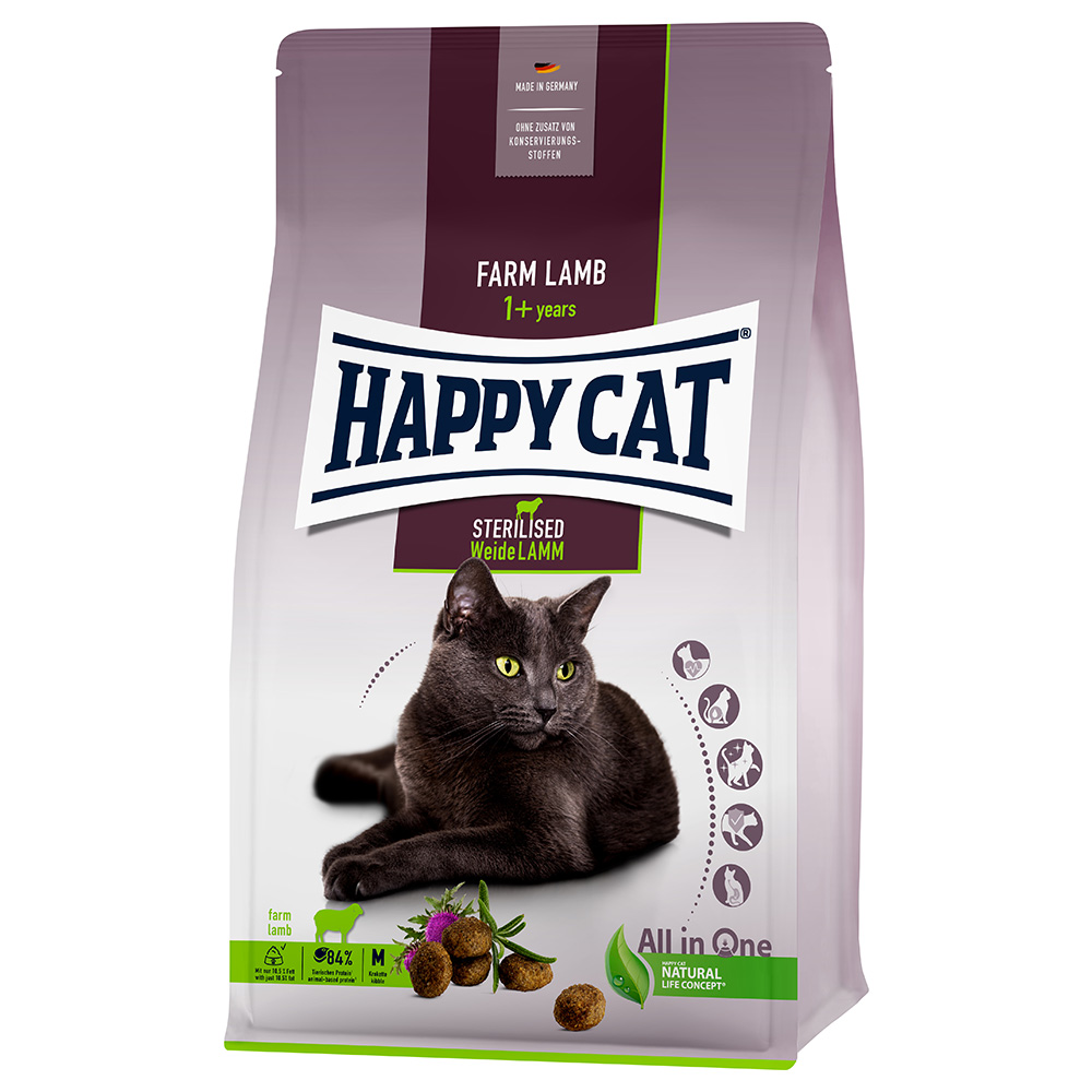 Happy Cat Sterilised Adult, jagniecina - 2 x 10 kg