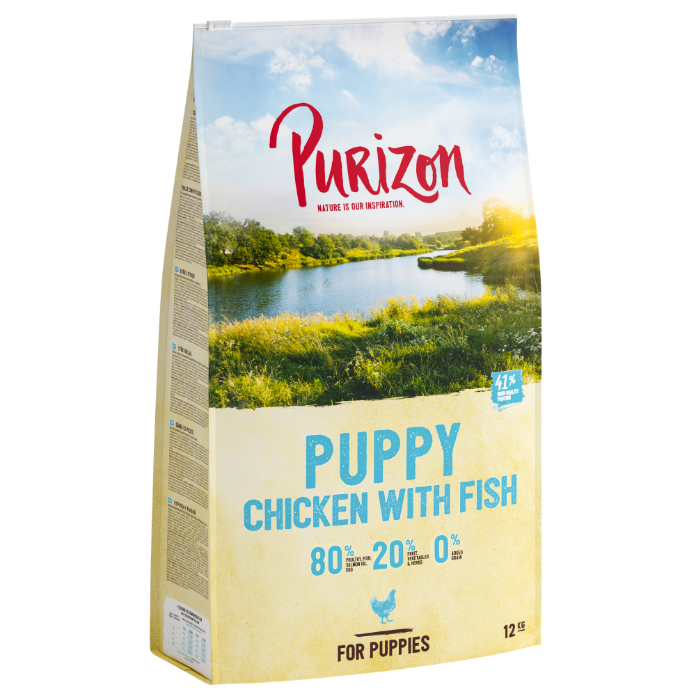 Purizon Puppy, kurczak i ryba, bez zbóż - 2 x 12 kg