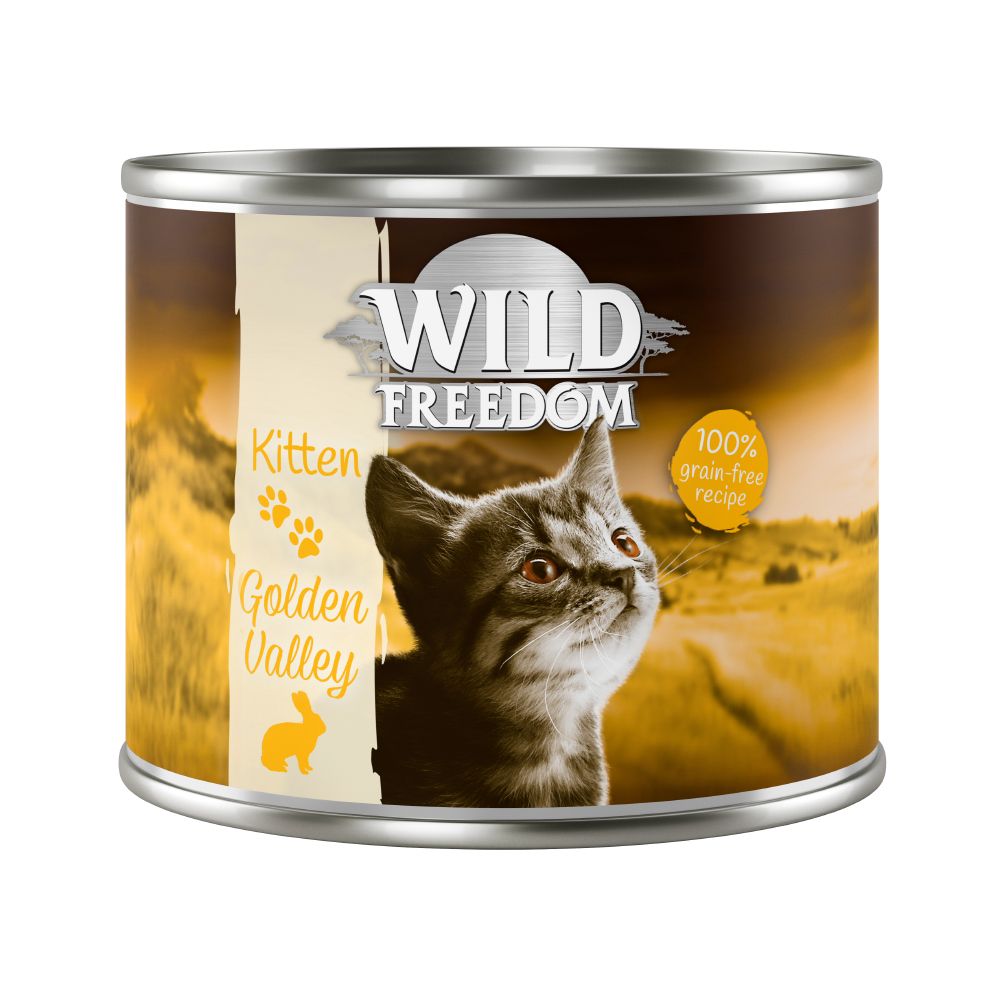 Wild Freedom Kitten, 12 x 200 g -  Golden Valley – Królik i kurczak