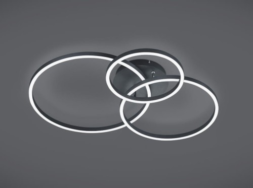 Trio Winona LED lampa sufitowa (z pilotem) RGB czarna 670810632