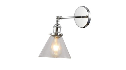 Lumina Deco Nubi Pro kinkiet 1-punktowy chrom/transparent LDW 6801-1 (CHR+PR)