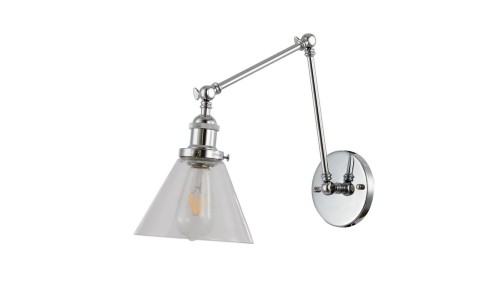 Lumina Deco KINKIET LAMPA ŚCIENNA LOFT NUBI PRO W2 LDW 6801-2 (CHRPR)