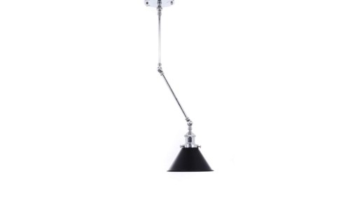 Lumina Deco Deco Deri lampa wisząca 1-punktowa chrom/czarna LDW B015-2 (CHR+BK)