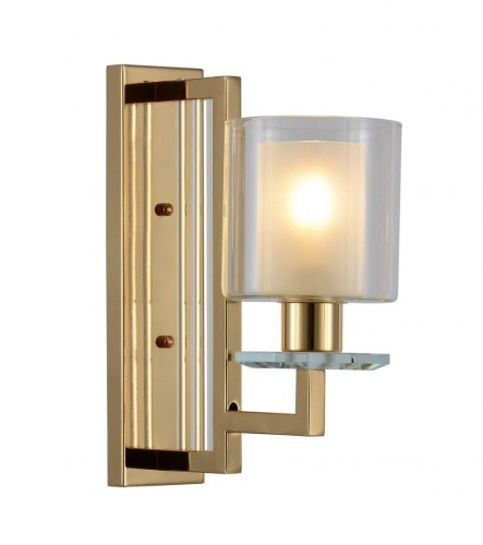 Lumina Deco LAMPA ŚCIENNA KINKIET ZŁOTY MANHATTAN W1 LDW 8012-1 (GD)