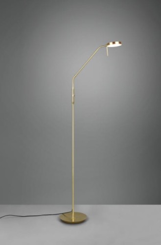 Trio Monza LED lampa podłogowa mosiądz 423310108