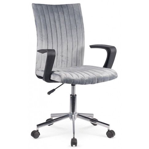 Popielaty fotel młodzieżowy do biurka F7-P08