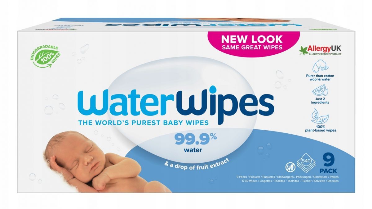 ECO AND MORE SP.ZO.O. ECO AND MORE SP.ZO.O WaterWipes BIO chusteczki nasączane czystą wodą 9 x 60 szt