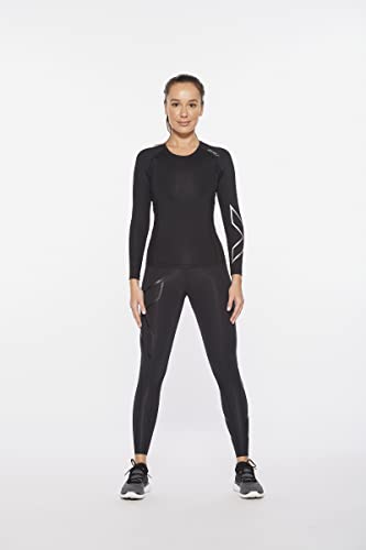 2XU UK UK Damska koszulka Wa6401a czarny/srebrny L WA6401a